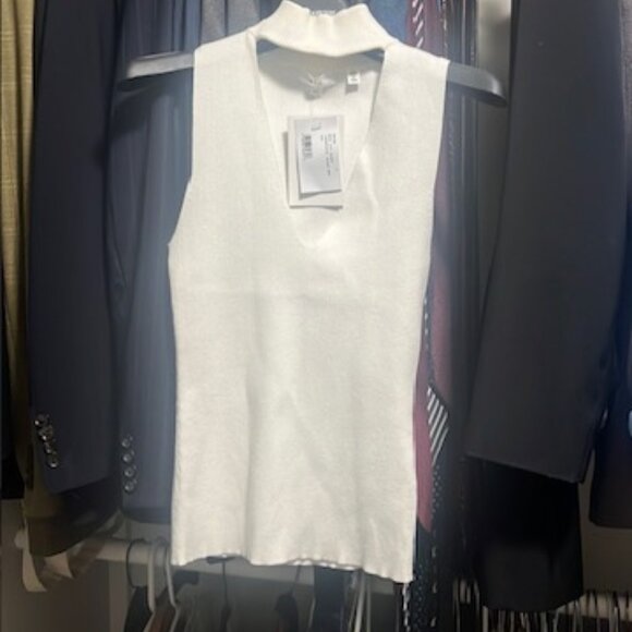 A.L.C. Tops - A.L.C. - Women's Colby Choker Ribbed Top White Size P (NWT)